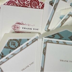 Thank You Cards with Envelopes Stationery Set of 10 Gratitude Thankful Letter